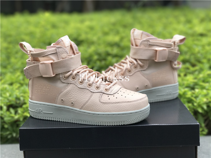 Nike Air Force 1 Midtop Orange Quartz And Pale Grey